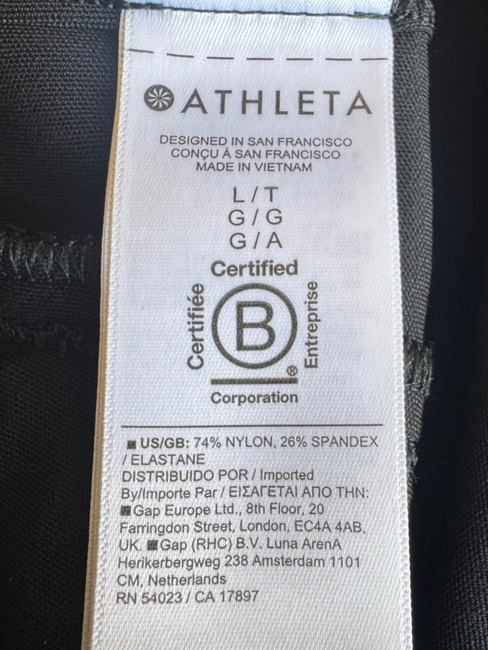 Athleta Black Cargo Pants | Delancey Straight Leg High Waist | Large Tall NWOT - Picture 5 of 7
